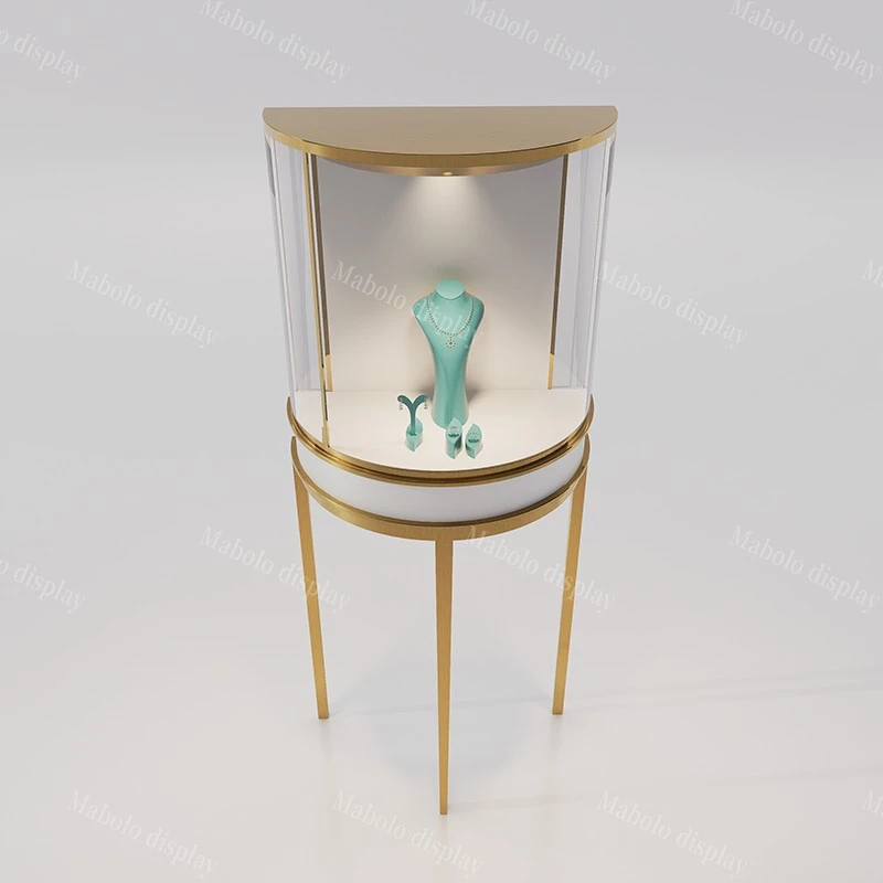 Luxury Jewelry Store Curved Showcase factory